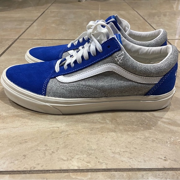 Vans Old Skool MLB Los Angeles Dodgers Size 9 Blue/Gray Wool Embroidered